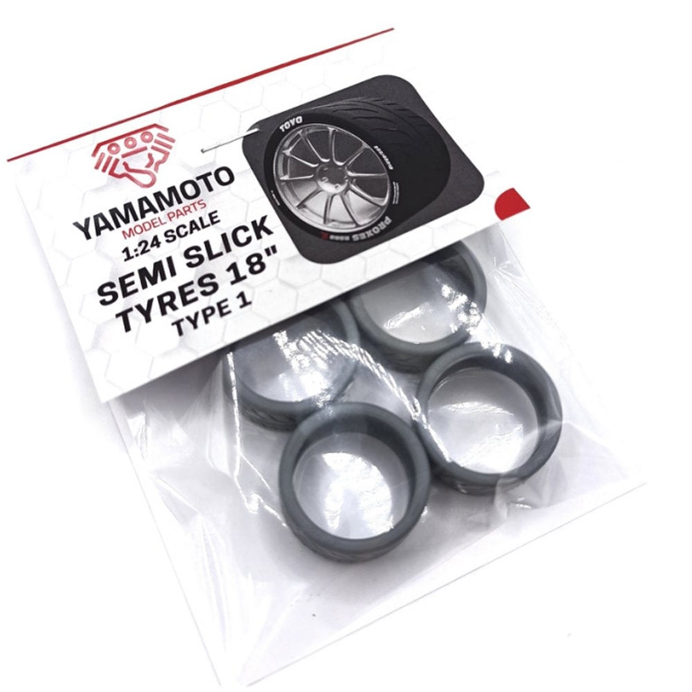 Yamamoto YMPRIM19 Semi Slick Tyres 18" Type 1 1/24