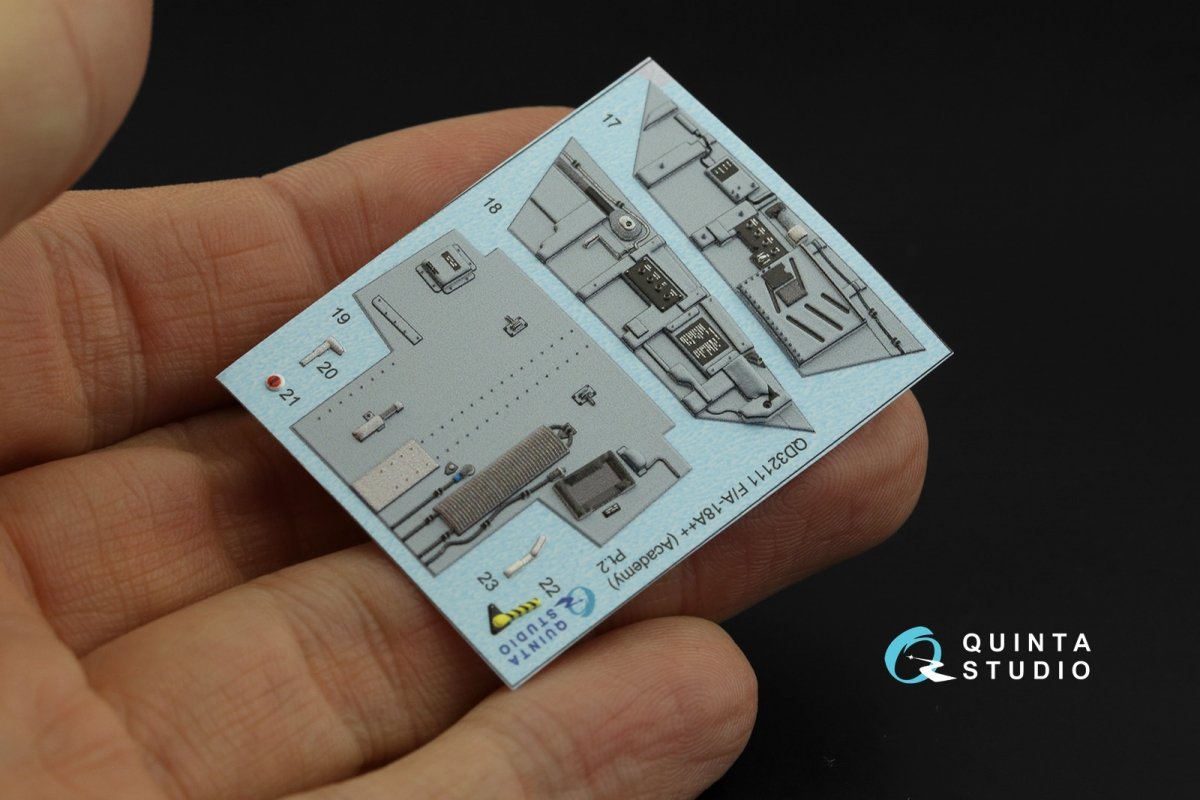 Quinta Studio QD32111 F/A-18A++ 3D-Printed &amp;amp; coloured Interior on decal paper (Academy) 1/32 – zdjęcie 5