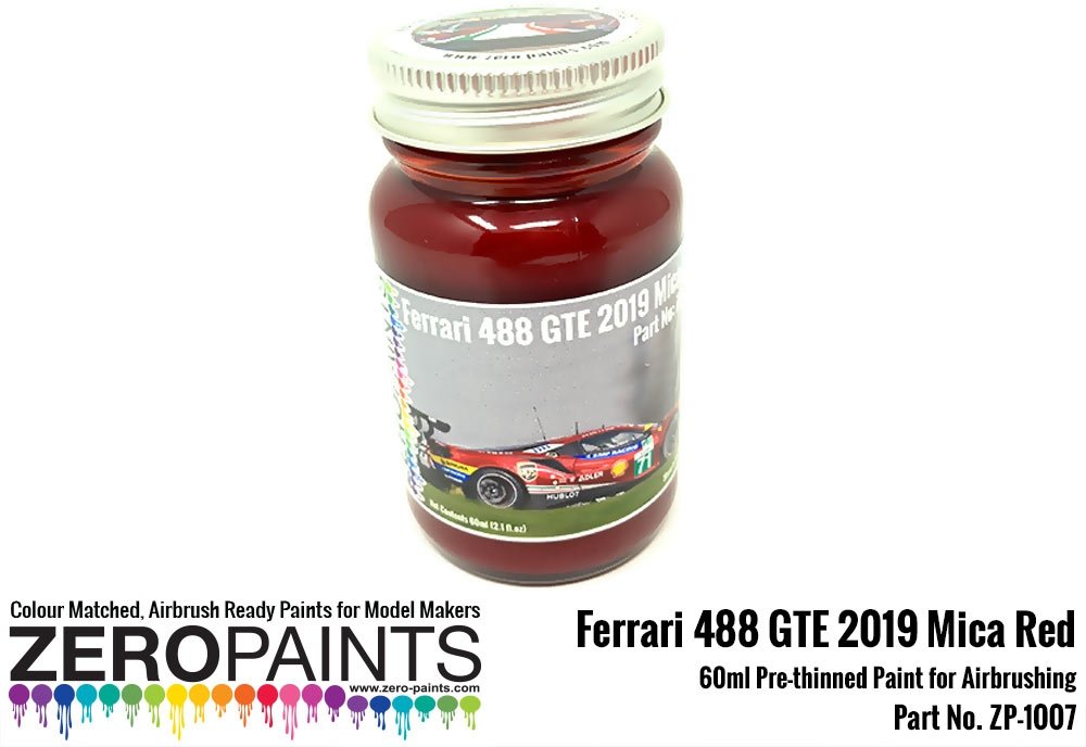 Zero Paints ZP-1007-488 2019 Ferrari 488 GTE (AF Corse) Mica Red Paint 60ml