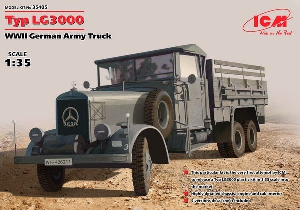 ICM 35405 Mercedes-Benz Type LG3000 (Camion de l'armée allemande) (1/35)
