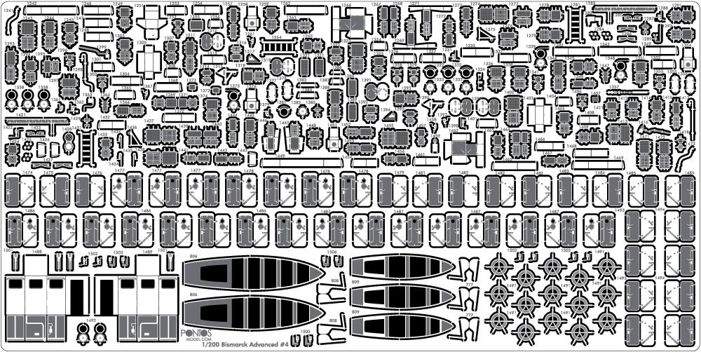 Pontos 27001F1 BISMARCK 1941 Detail Up Set Advanced 1/200 – zdjęcie 3