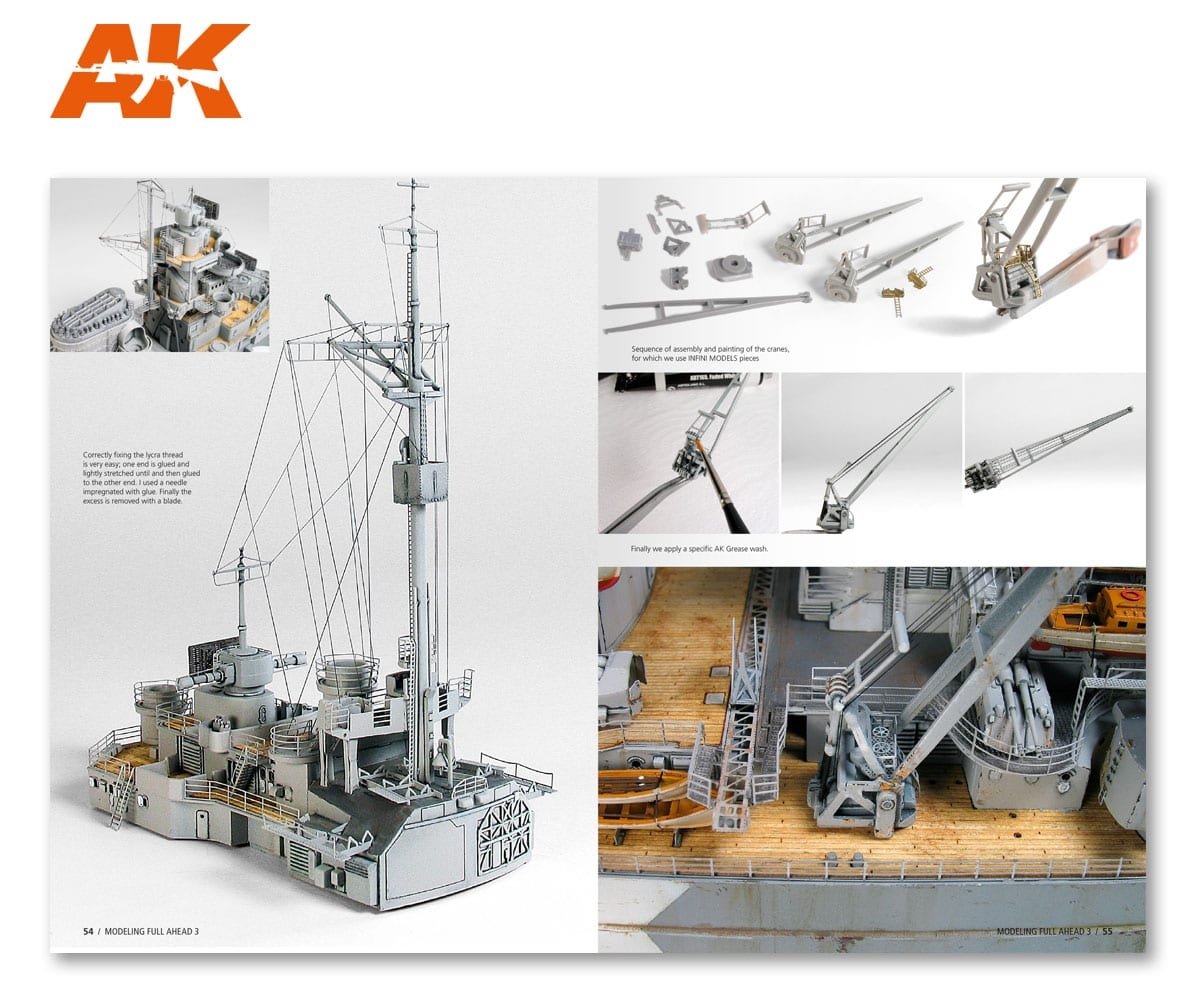 AK Interactive AK249 MODELLING FULL AHEAD 3: BISMARK &amp;amp; TIRPITZ (English) – zdjęcie 7
