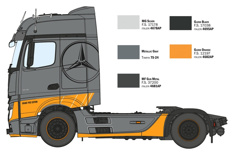 Italeri 3968 MB Actros MP4 Big Space - Grand Prix Edition 1/24 – zdjęcie 3
