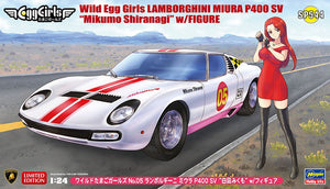 Hasegawa SP544 Wild Egg Girls No.05 Lamborghini Miura P400 SV &amp;quot;Mikumo Shiranagi&amp;quot; w/Figure 1/24