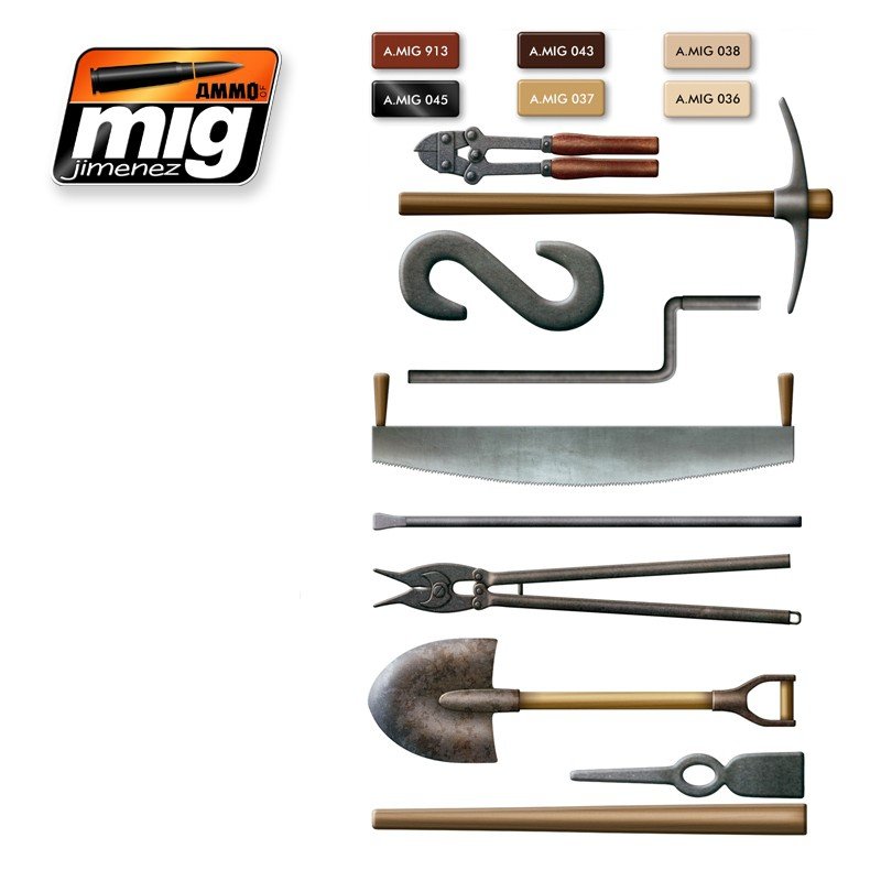 AMMO Mig 7112 TOOLS COLORS 6x17ml – image 2