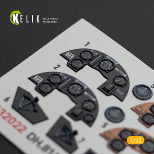 KELIK K32022 DH.81A Tiger Moth - Interior 3D Decal with 3D printed parts for ICM kit 1/32 – zdjęcie 5