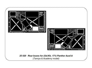 Aber 25020 Rear boxes for (Sd.Kfz. 171) Panther Ausf.A 1/25 – zdjęcie 12