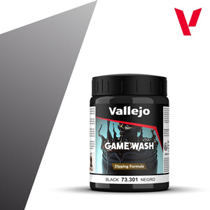 Vallejo 73301 Game Wash Dipping Formula - Black Negro 200ml