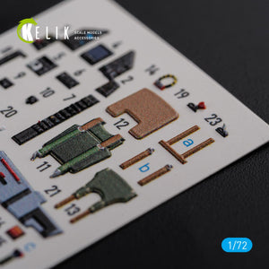 KELIK K72119 Mirage 2000C interior 3D decals forModelSvit kit 1/72 – zdjęcie 5