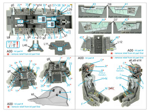 Quinta Studio QD48404 F-14B 3D-Printed &amp;amp; colored Interior on decal paper (GWH) 1/48 – image 2