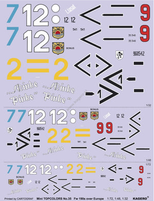 Kagero 15035 Fw 190s over Europe Part I (kalkomania/decals) EN/PL – zdjęcie 6