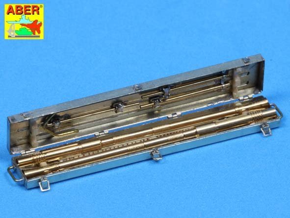Aber 35L-089 Set of 2 German 2cm L/65 gun barrel for Flak 38 with storage box 1/35 – zdjęcie 10