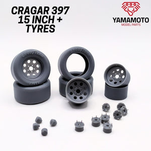 Yamamoto YMPRIM15 Cragar 397 15&amp;quot; + Tyres Prokit! 1/24 – zdjęcie 4