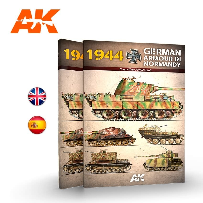 AK Interactive AK916 1944 GERMAN ARMOR IN NORMANDY – CAMOUFLAGE PROFILE GUIDE