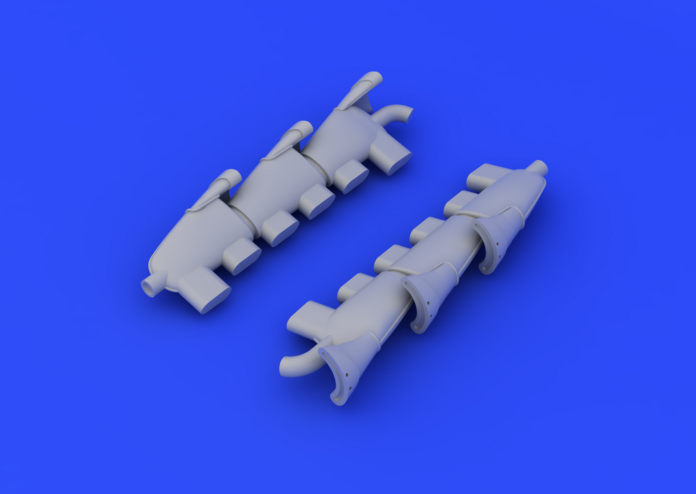 Eduard 648182 Spitfire Mk. V exhaust stacks fishtail 1/48 (AIRFIX) – zdjęcie 3