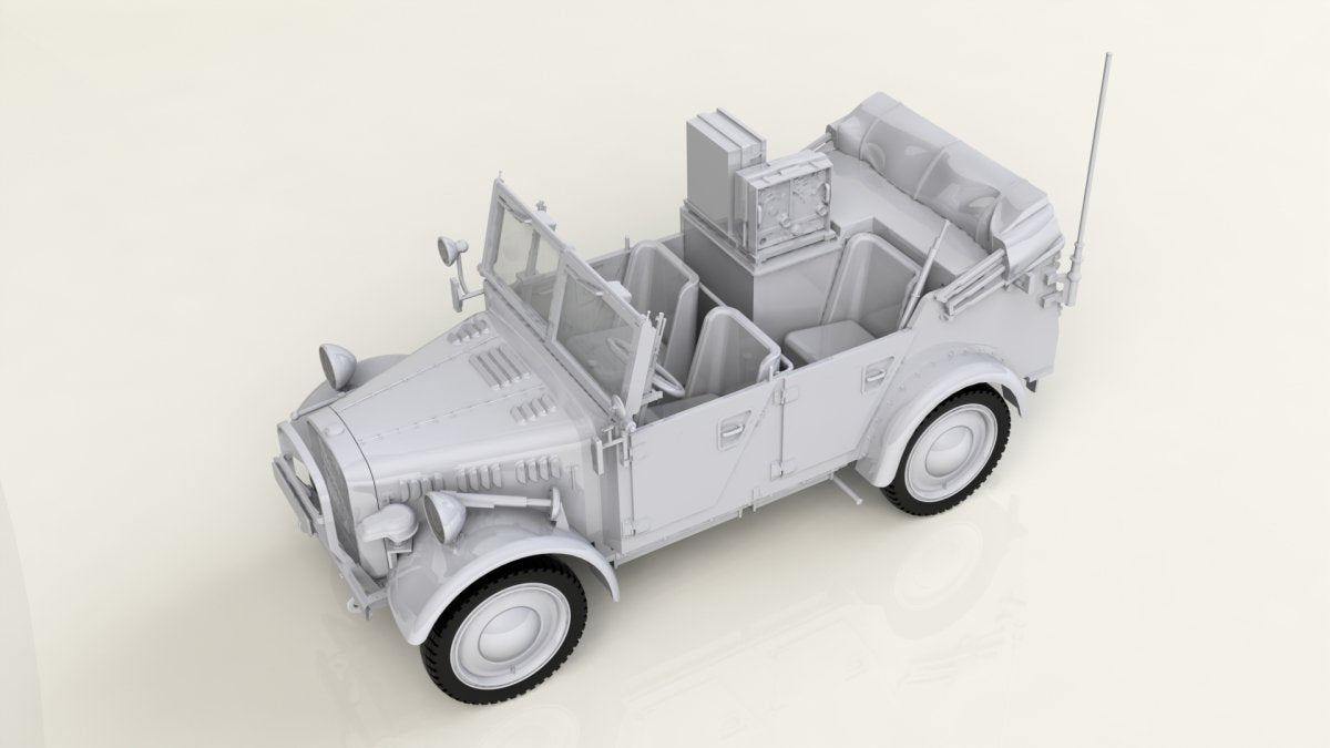 ICM 35583 le.gl.Einheitz-Pkw Kfz.2, WWII German Light Radio Communication Car 1/35 – image 3