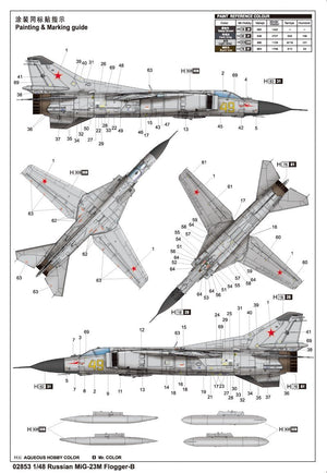 Trumpeter 02853 Russian MiG-23M Flogger-B 1/48 – zdjęcie 3