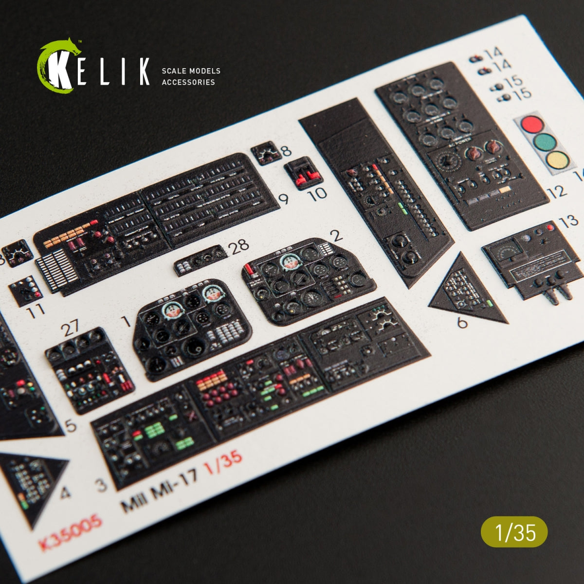 KELIK K35005 MI-17 NATO (BLACK VERSION) INTERIOR 3D DECALS FOR TRUMPETER 1/35 – zdjęcie 2