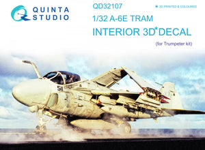 Quinta Studio QD32107 A-6E TRAM Intruder 3D-Printed &amp;amp; coloured Interior on decal paper (Trumpeter) 1/32