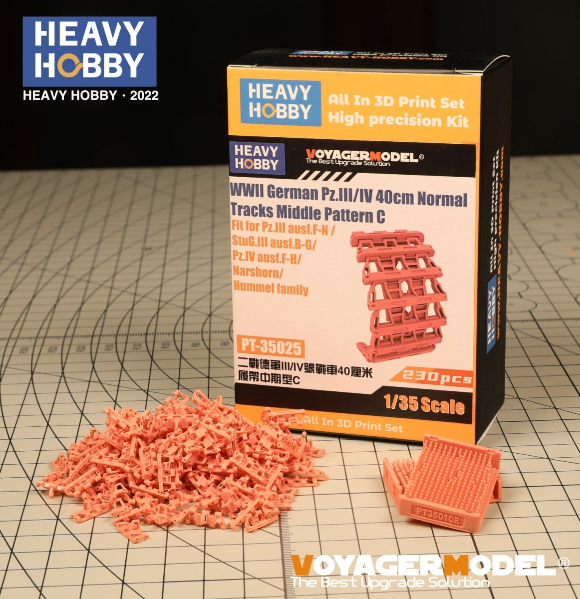 Heavy Hobby PT35025 WWII German Pz.III/IV 40cm Normal Tracks Middle Pattern C 1/35 – zdjęcie 2