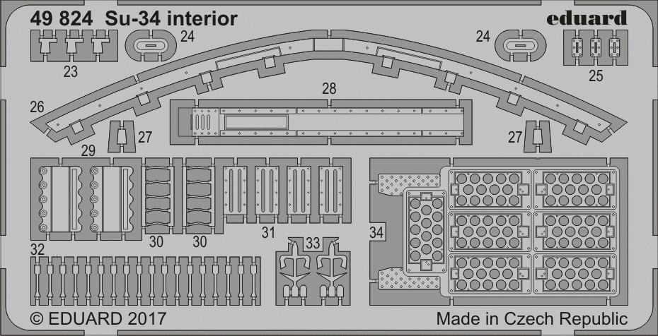 Eduard 49824 Su-34 interior HOBBY BOSS 1/48 – zdjęcie 2