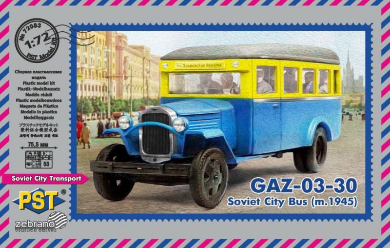 PST 72083 Soviet City Bus GAZ-03-30 (m.1945) 1/72