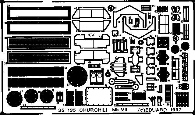 Eduard 35135 Churchill Mk. VII 1/35 Tamiya – immagine 2