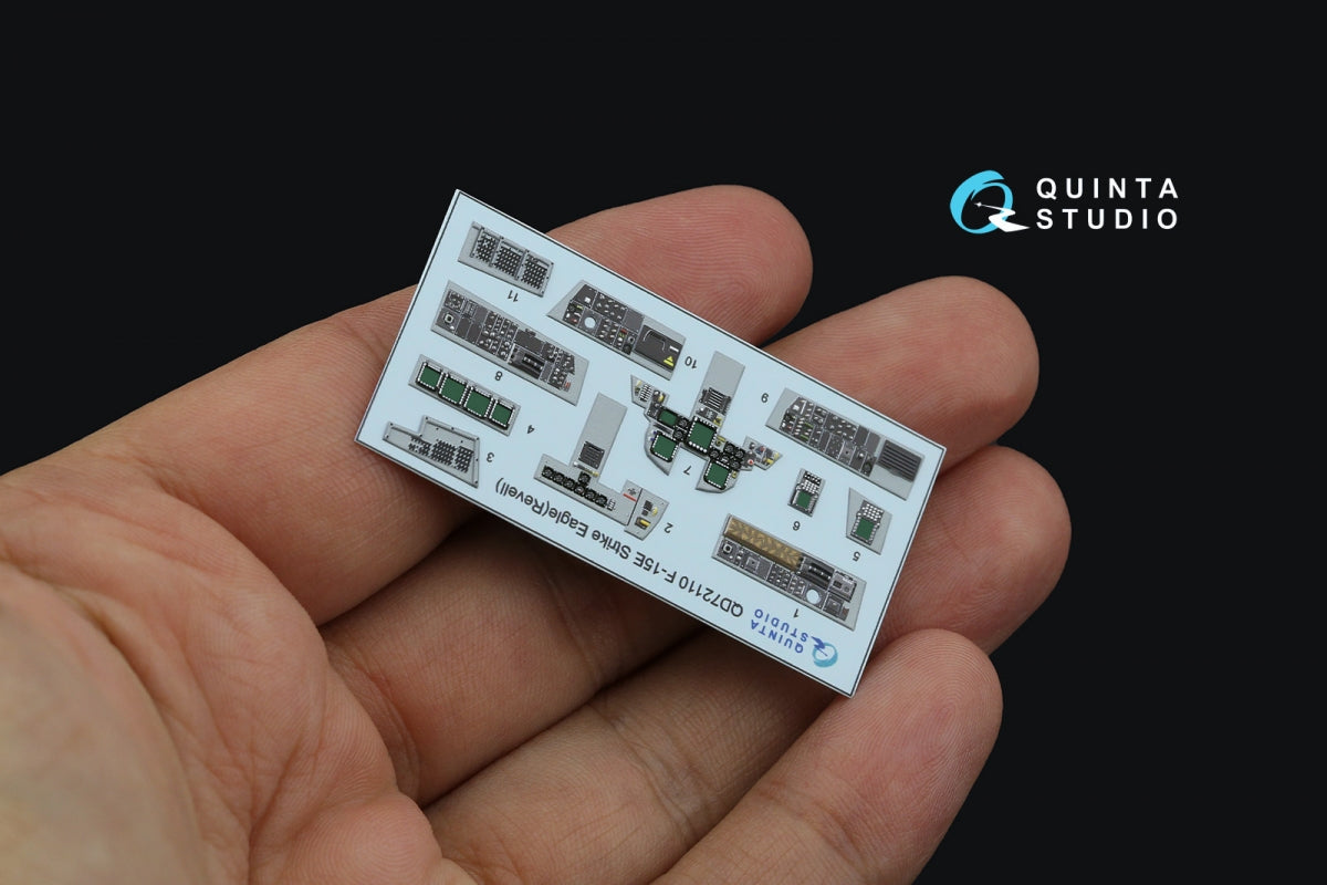 Quinta Studio QD72110 F-15E 3D-Printed &amp;amp; coloured Interior on decal paper (Revell) 1/72 – zdjęcie 6