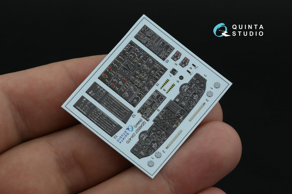Quinta Studio QD48507 CH-47D 3D-Printed colored Interior on decal paper (Italeri) 1/48 – image 6