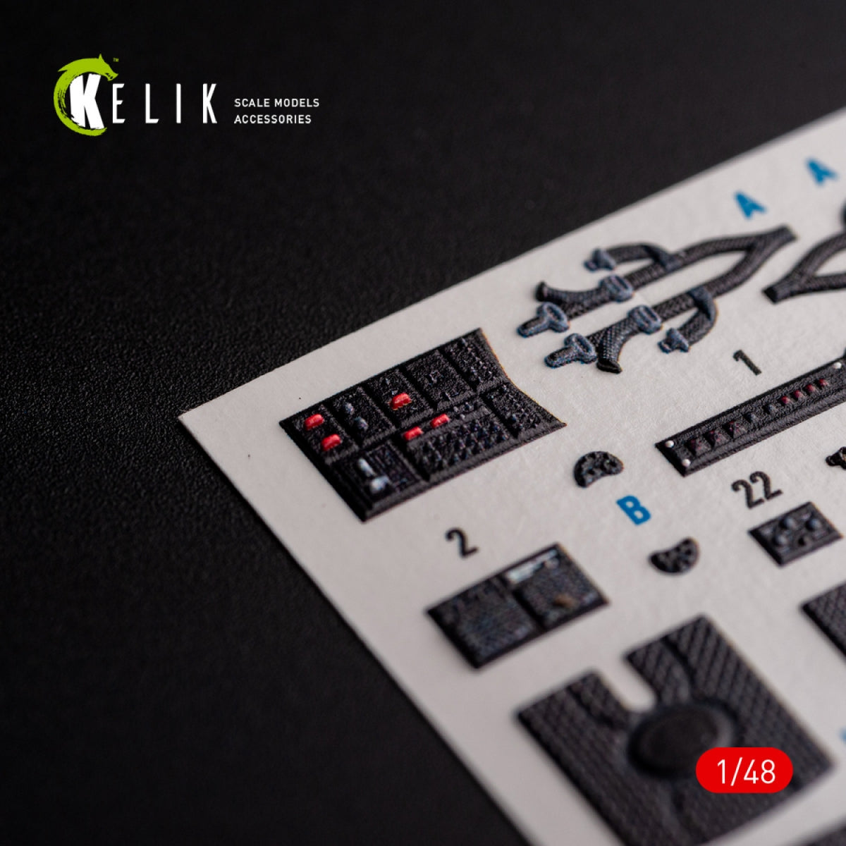 KELIK K48107 UH-1Y &amp;quot;Venom&amp;quot; - interior 3D decals for Zimi Model/KittyHawk kit 1/48 – zdjęcie 4