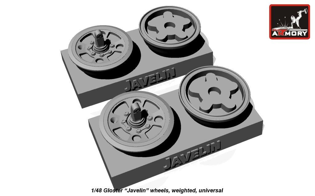Armory Models AW48401 Gloster Javeline wheels, weighted 1/48 – zdjęcie 2
