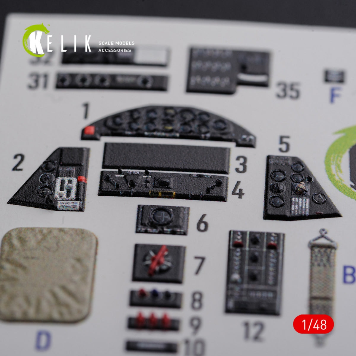 KELIK K48087 TBF-1C interior 3D decals for Academy kit 1/48 – image 2
