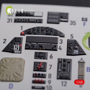 KELIK K48087 TBF-1C interior 3D decals for Academy kit 1/48 – image 2