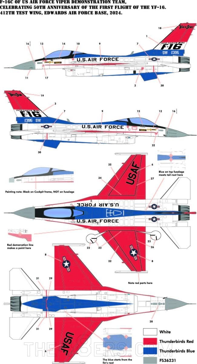 Kinetic K48107 F-16C Viper Demo Team 2024 1/48 – zdjęcie 2