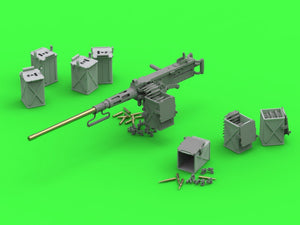 Master GM-35-069 Browning M2HB .50 cal (12.7mm) - machine gun with tank mount - early WWII period (D69820 cradle with D68375 small ammo box) 1/35 – image 12