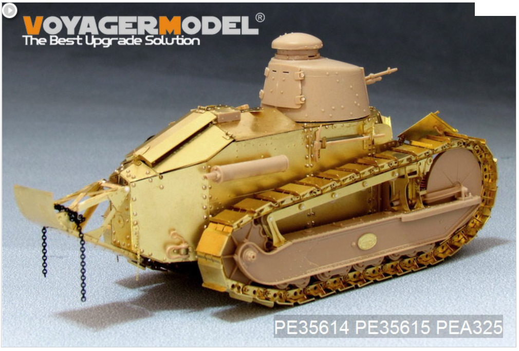 Voyager Model PE35614 WWI French Renault FT-17 (Cast turret type)basic For MENG TS-008 1/35 – zdjęcie 3