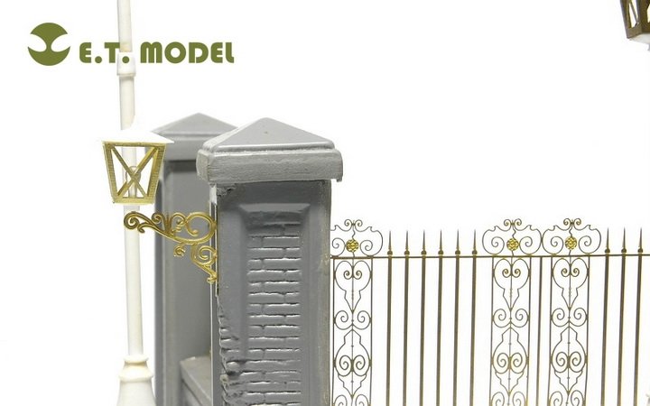 E.T. Model J35-001 Park Gate &amp;amp; Fence FOR MINIART KIT – zdjęcie 2