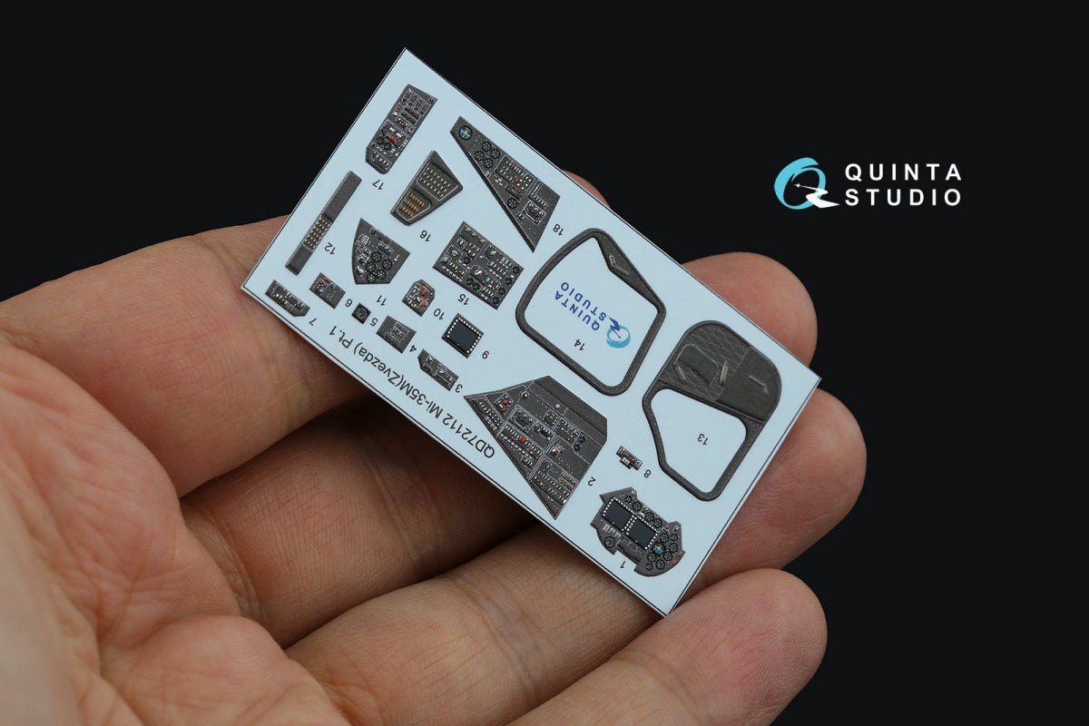 Quinta Studio QD72112 Mi-35M 3D-Printed coloured Interior on decal paper (Zvezda) 1/72 – zdjęcie 6