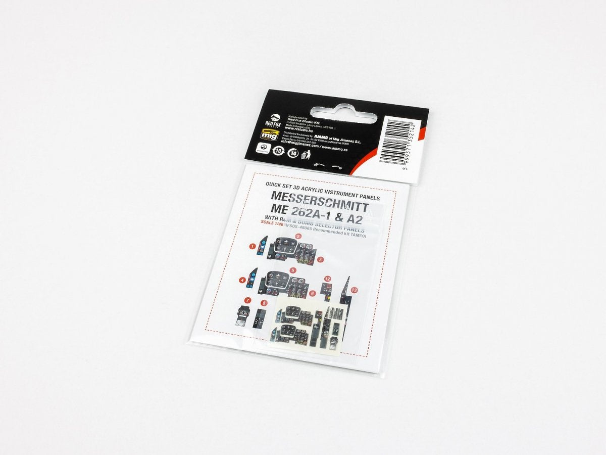 Red Fox Studio QS-48065 Me 262A-1/A-2 with R4M &amp;amp; Bomb selector panel Tamiya 1/48 – zdjęcie 2