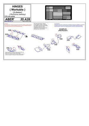 Aber 35A039 Zawiasy (wybór II) 1/35 – zdjęcie 4