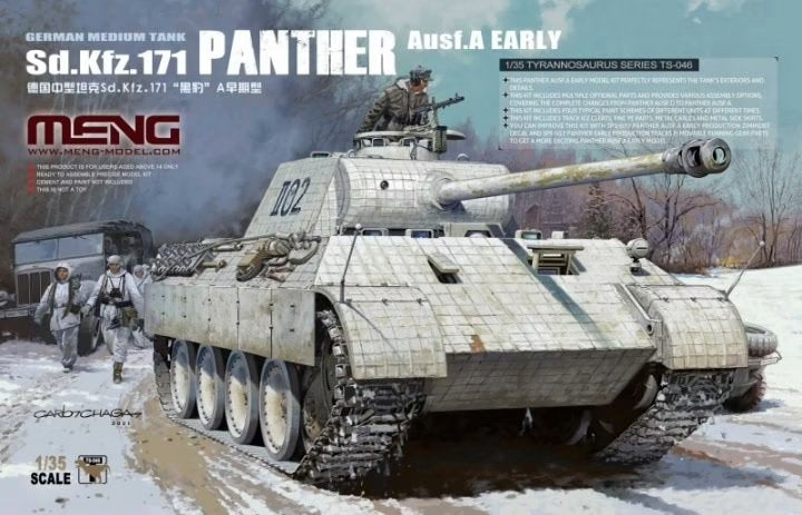Meng modèle TS-046 char moyen allemand Sd.Kfz. 171 Panthère Ausf. Un début 1/35 