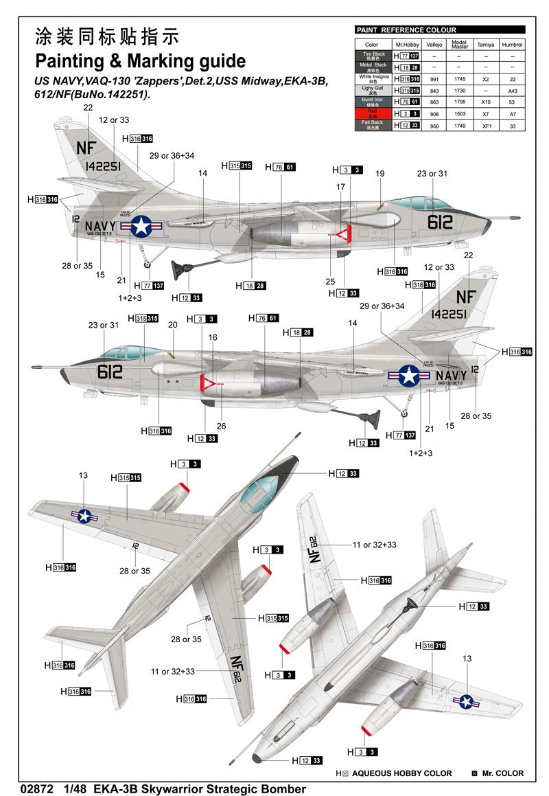 Trumpeter 02872 EKA-3B Skywarrior – immagine 3