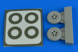 Aires 4787 Spitfire Mk.I wheels (5-Spoke) &amp;amp; paint masks 1/48 TAMIYA