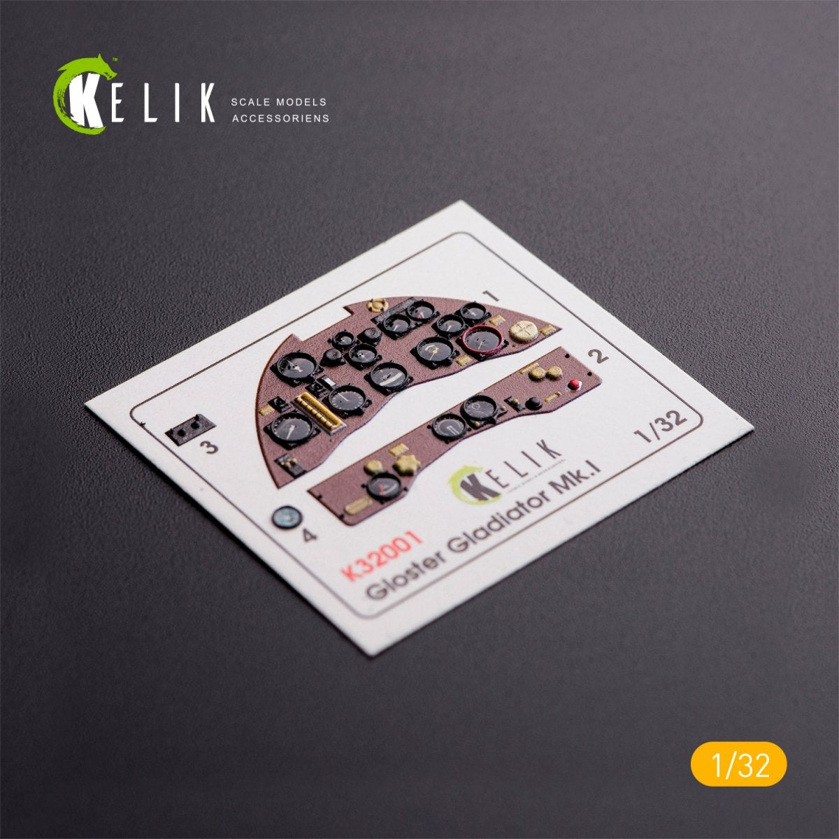 KELIK K32001 GLOSTER GLADIATOR MK.II INTERIOR 3D DECALS FOR ICM KIT 1/32 – zdjęcie 3