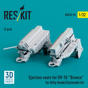 RESKIT RSU32-0094 Ejection seats for OV-10 &amp;quot;Bronco&amp;quot; (2 pcs) for Kitty Hawk/Zimimodel kit (3D Printed) 1/32 – image 3
