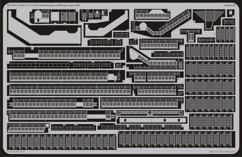 Eduard 53031 USS CV-14 Ticonderoga railings/ catwalk 1/350 Trumpeter