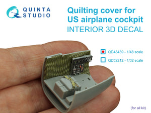 Quinta Studio QD48439 Quilting cover for US airplane cockpit. 3D-Printed coloured Interior on decal paper (All kits) 1/48 – zdjęcie 6