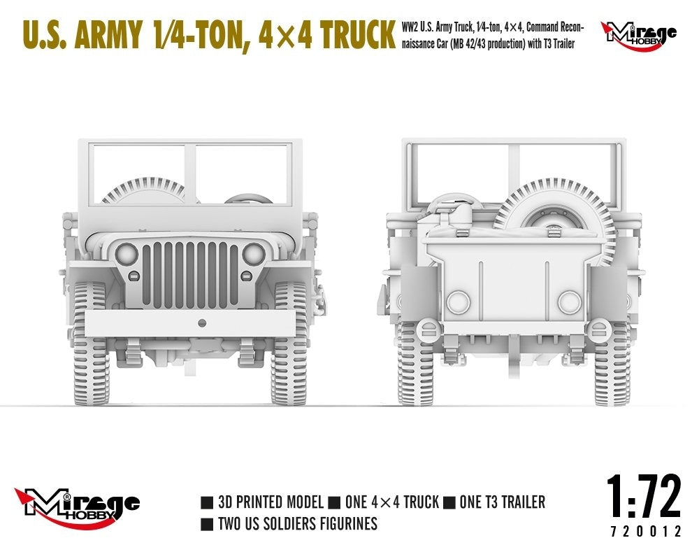 Mirage Hobby 720012 U.S. ARMY 1/4‑TON, 4×4 TRUCK 1/72 – zdjęcie 8