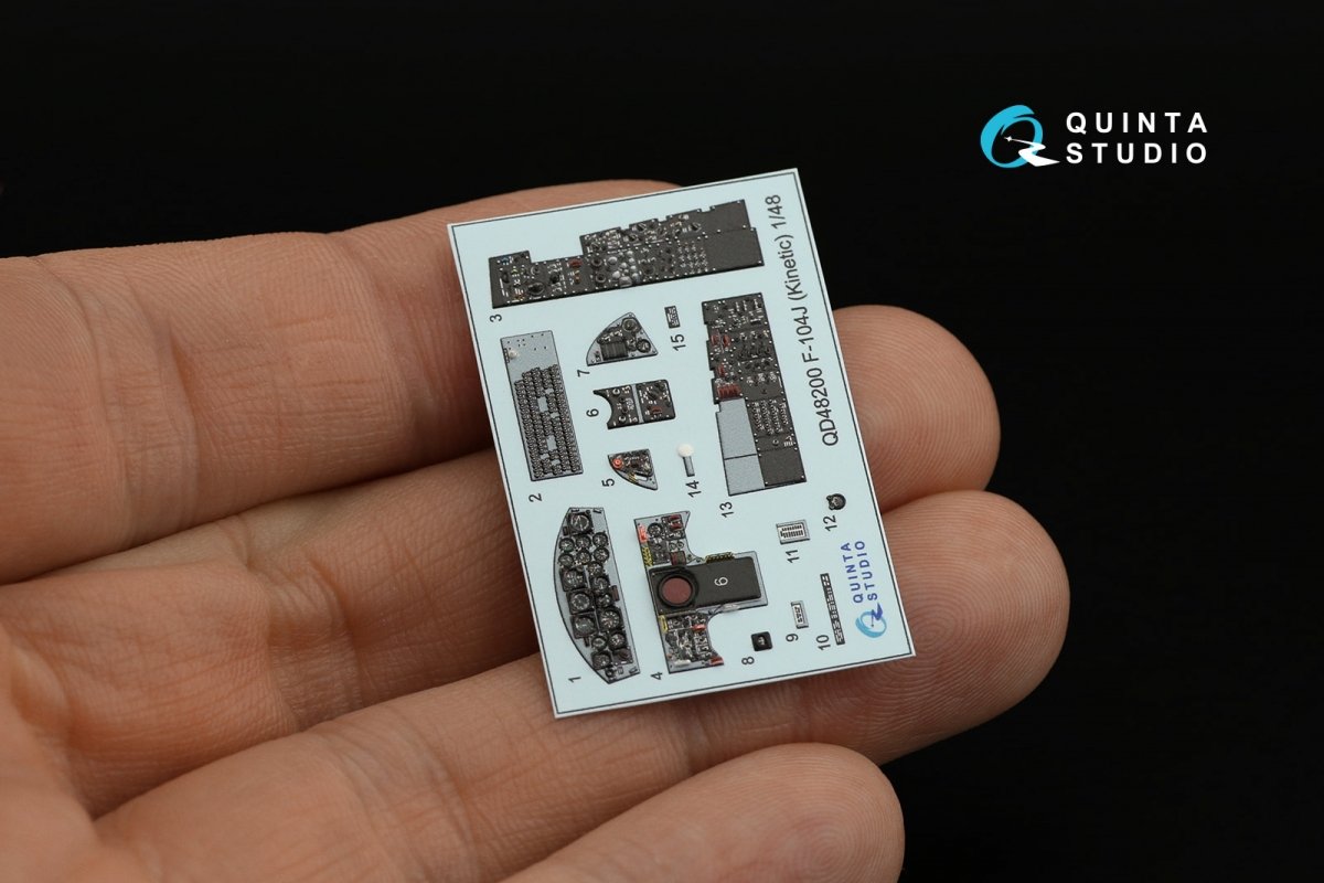 Quinta Studio QD48200 F-104J 3D-Printed &amp;amp; colored Interior on decal paper (for Kinetic ) 1/48 – image 11