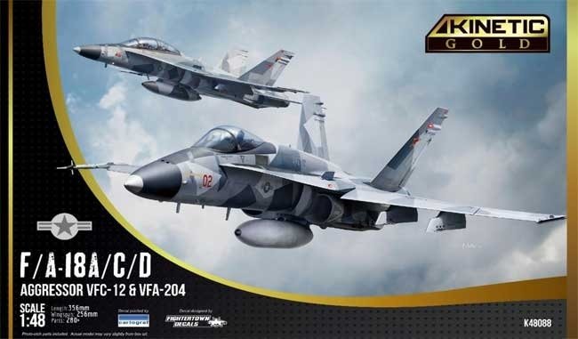Kinetic K48088 F/A-18A/C/D Aggressor VFC-12 & VFA-204 1/48